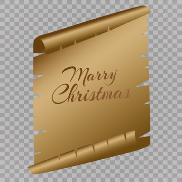 Realistic paper banners set. Merry Christmas. Vector illustration