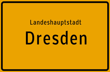 Landeshauptstadt Dresden Ortstafel