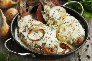  Fish in sour cream sauce
