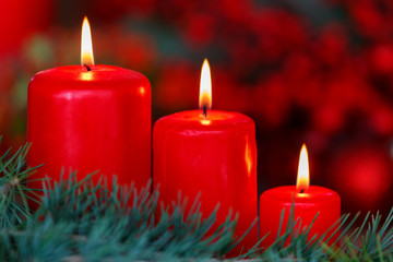 Red Christmas candles