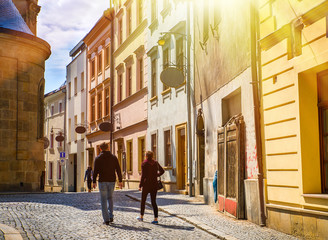 Historical sights of Olomouc in the Czech Republic. European city.
