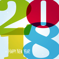 Happy New Year 2018 background