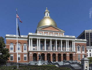  state capitol in Boston, Massachusetts, USA