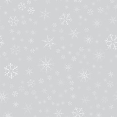 abstract seamless pattern of snowflakes. Christmas background for design of posters, postcards, invitation for the new year.