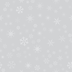 abstract seamless pattern of snowflakes. Christmas background for design of posters, postcards, invitation for the new year.