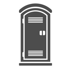 Mobile or portable toilet icon