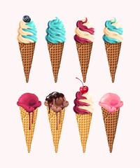 Ice cream cone set