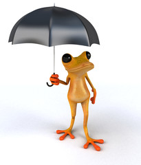 Fun frog - 3D Illustration