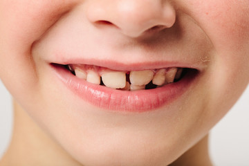 Obraz premium Caucasian European school boy closeup portrait