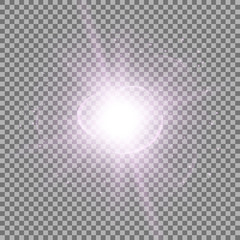 Star burst with sparks, purple color