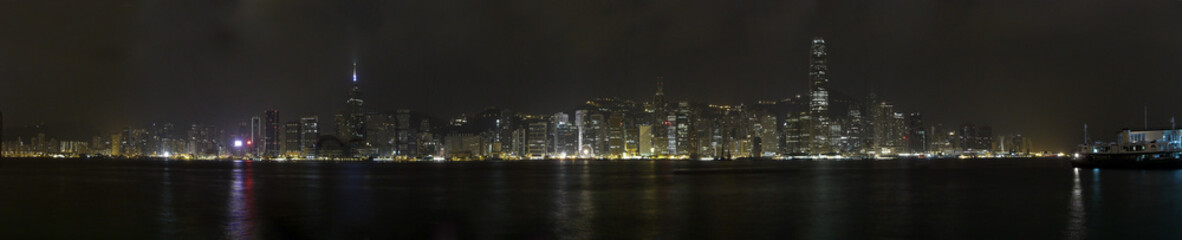 Fototapeta na wymiar hong kong night panorama
