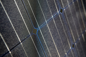 Solar panel close up, depth of field.
