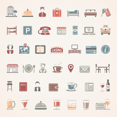 Flat Icons - Hotel and Restaurant