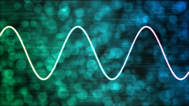 Abstract Particle Wave Background Animation - Loop Rainbow