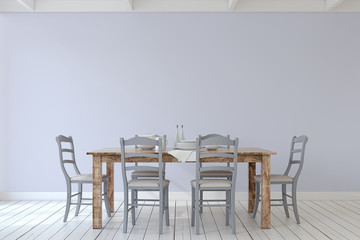 Dining-room interior.3d render.