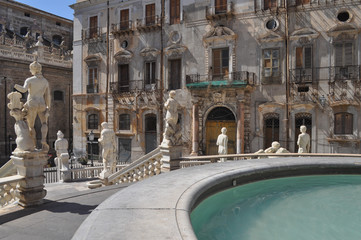 Piazza Pretoria fountain in Palermo
