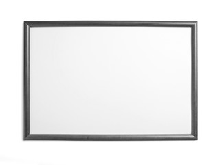 Wooden frame for painting or picture on white background.