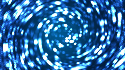Spinning blue and white light futuristic abstract background