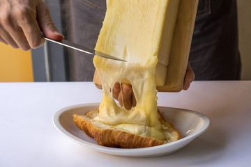 croissant with melting cheese
