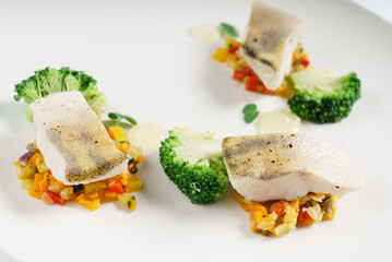 roasted fish with vegetables