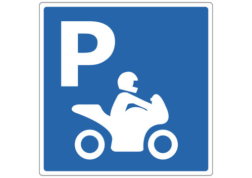 Schild Motorradparkplatz