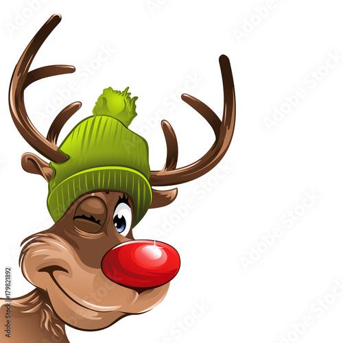 "Rudolph Mütze rote Nase" Stockfotos und lizenzfreie Vektoren auf Bild 179821892
