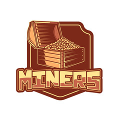 Vintage emblem of the mining industry