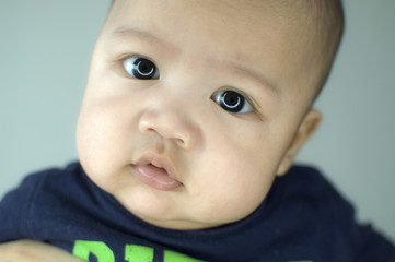 A portrait of a baby boy