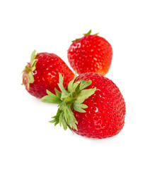fresh strawberry isolated on white