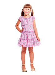 Naklejka premium standing little girl