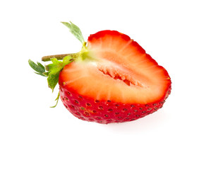 fresh strawberry isolated on white