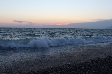 Fototapeta premium Sea, sand, wave, year 2014