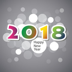 Best Wishes - New Year Card, Cover or Background Design Template - 2018