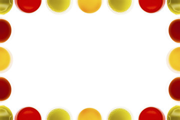 glasses of different juice