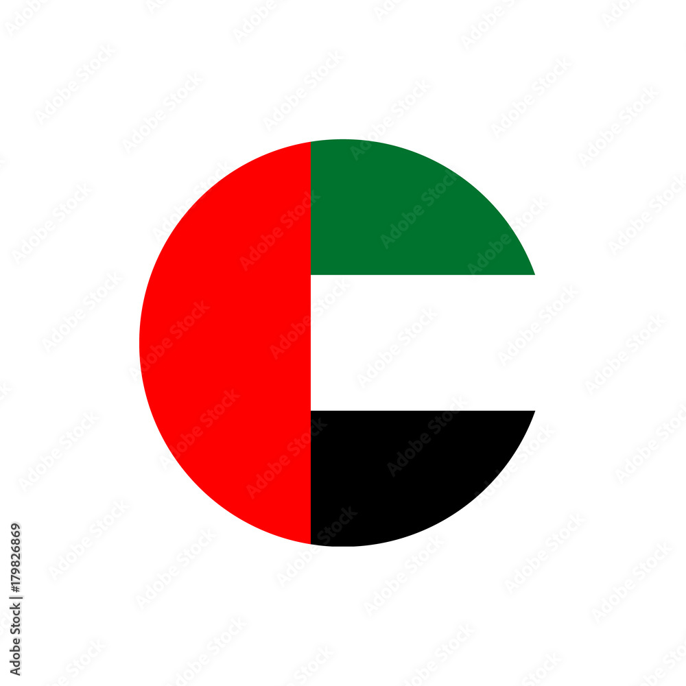 Wall mural united arab emirates flag, official colors and proportion correctly. national united arab emirates f