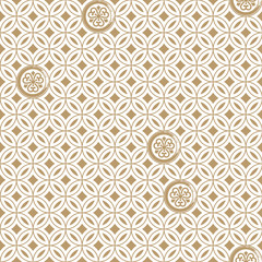 seamless vector japanese traditional geometric pale pattern design with flower symbols.design for textile, packaging, covers