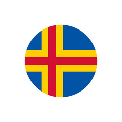 Aland Islands flag, official colors and proportion correctly.