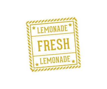 square lemonade sign stamp