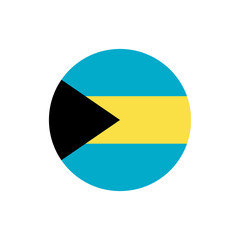 Bahamas flag, official colors and proportion correctly. National Bahamian flag. Vector illustration