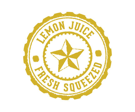 round circle lemonade sign stamp