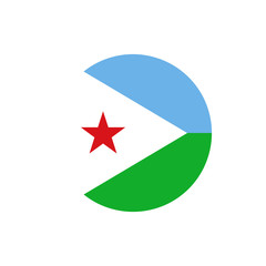 Djibouti flag, official colors and proportion correctly.