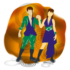 Illustration of a guy and a girl