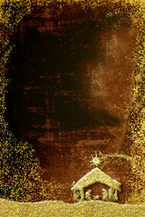 Christmas Nativity Scene greetings vertical cards