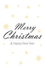 Obraz premium Happy New Year design on white background with an inscription. Merry Christmas vector illustration. Holiday greeting.