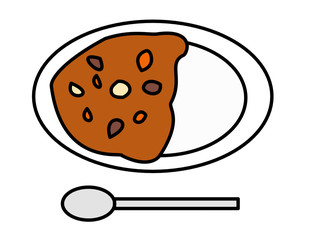カレーライス(色、ｽﾌﾟｰﾝ)