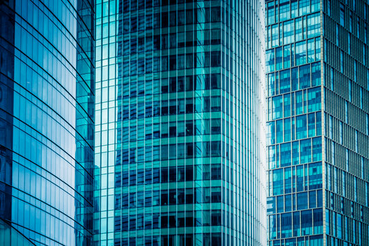 Modern Office Building Detail In Shanghai, Glass Surface