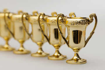 Gold winners achievement trophy background