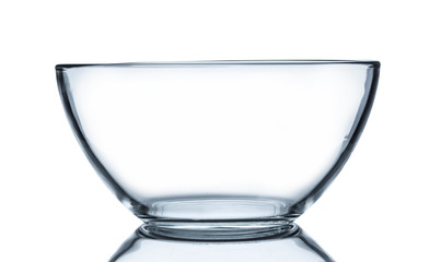 Glass empty deep bowl