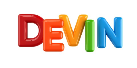 Bubbletext Name Devin