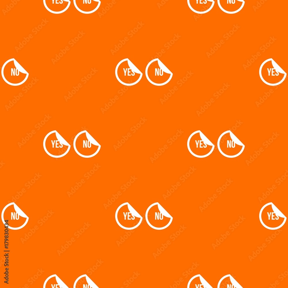 Poster yes and no buttons pattern seamless